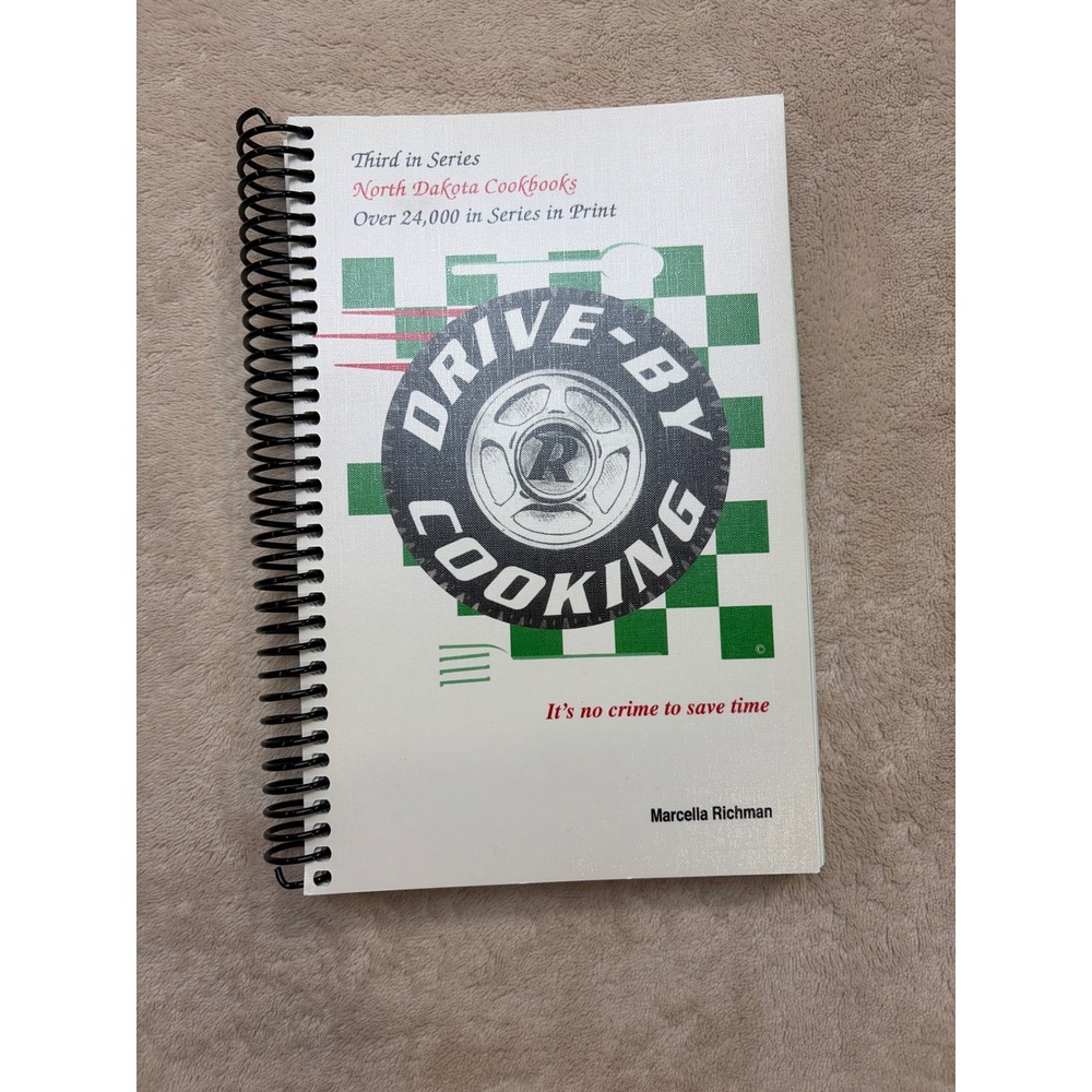 Marcella Richman Drive-By Cooking Book Unisex OS White Excellent North Dakota
